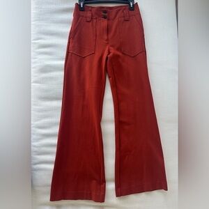 Maeve by Anthropologie rust bootcut/flare pants, size 2